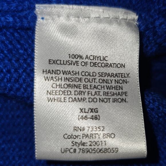 Jolly Sweaters Holiday Xmas Sweater Reindeer "Bro, Where's the Party?" Men's XL0 - Picture 5 of 6